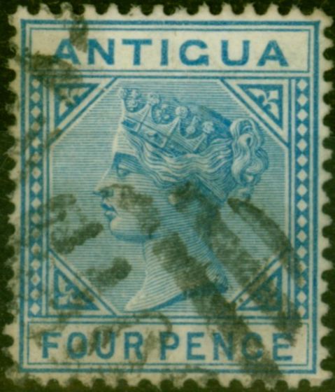 Old Postage Stamp Antigua 1879 4d Blue SG20 Fine Used