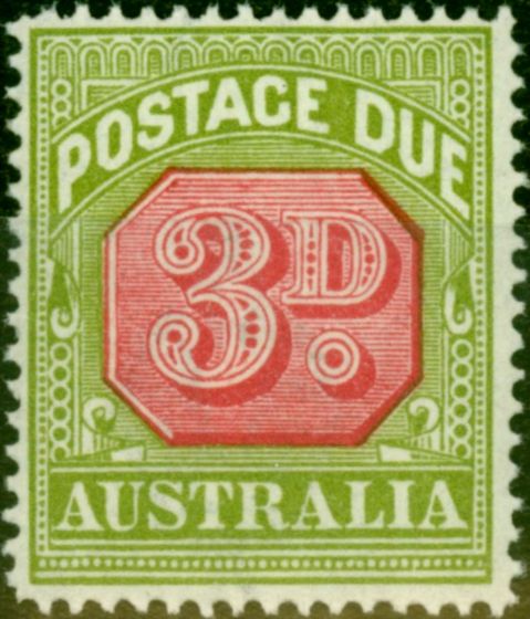 Valuable Postage Stamp from Australia 1922 3d Carmine & Yellow-Green SG095 Fine MNH