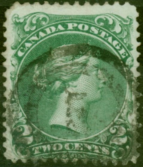 Old Postage Stamp Canada 1871 2c Pale Emerald Green SG57a Good Used