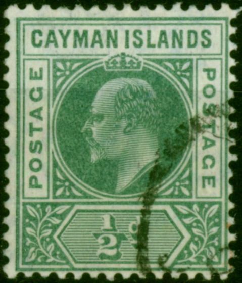 Cayman Islands 1905 1/2d Green SG8 Fine Used . King Edward VII (1902-1910) Used Stamps