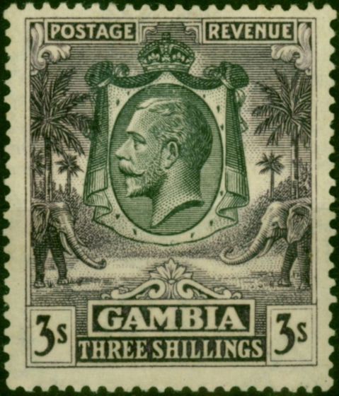 Gambia 1928 3s Slate-Purple SG139(c) Fine & Fresh LMM . King George V (1910-1936) Mint Stamps