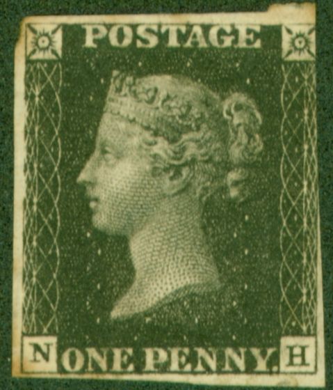 Collectible Postage Stamp GB 1840 1d Penny Black SG2 Pl 5 (N-H) Good Unused Example CV £12,500
