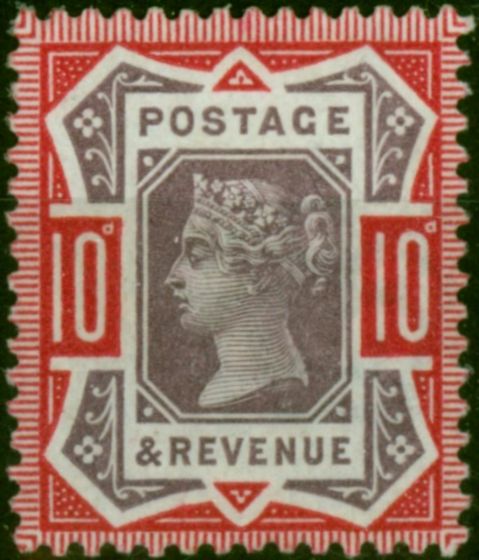 GB 1890 10d Dull Purple & Carmine SG210 Fine MM . Queen Victoria (1840-1901) Mint Stamps