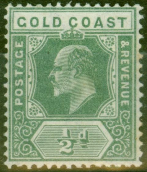 Valuable Postage Stamp from Gold Coast 1907 1/2d Dull Green SG59 Fine Lightly Mtd Mint