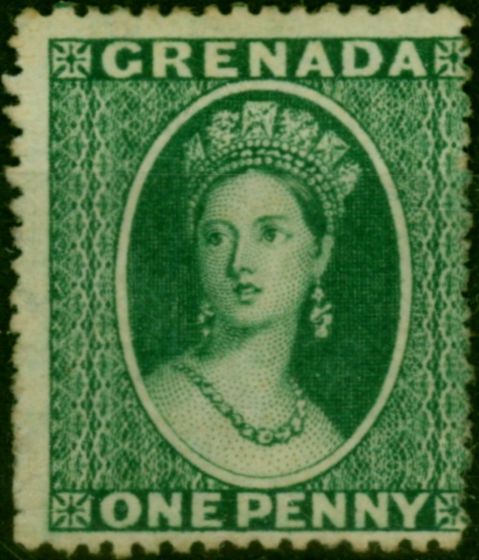 Grenada 1878 1d Green SG16 P.15 V.F & Fresh LMM  Queen Victoria (1840-1901) Old Stamps