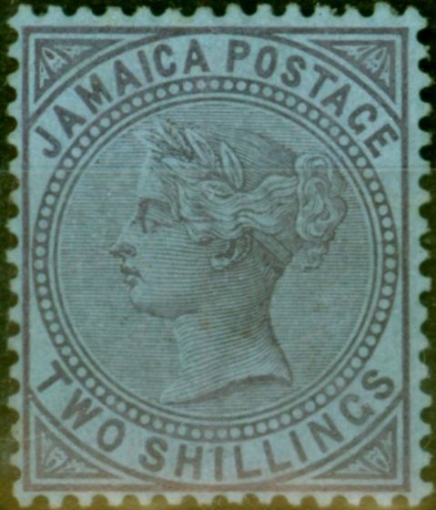 Collectible Postage Stamp Jamaica 1910 2s Purple-Blue SG56 Fine MM