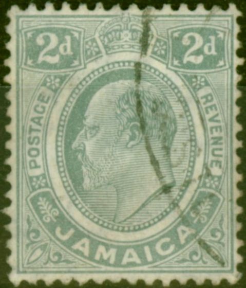 Old Postage Stamp from Jamaica 1911 2d Grey SG57 Fine Used