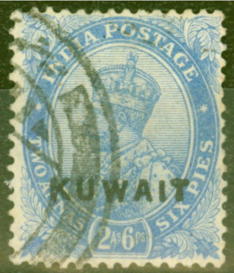 Valuable Postage Stamp from Kuwait 1923 2a6p Ultramarine SG5 Fine Used