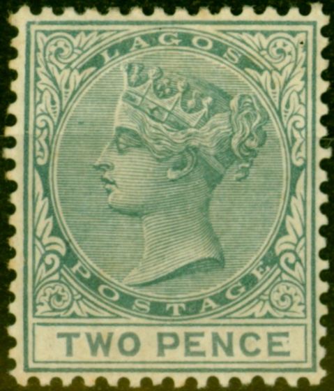 Rare Postage Stamp from Lagos 1884 2d Grey SG23 Fine Mtd Mint