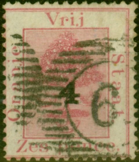 Valuable Postage Stamp Orange Free State 1877 4d on 6d Rose SG12 Type c Fine Used Stamp