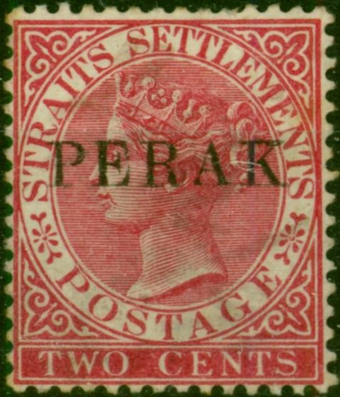 Perak 1889 2c Bright Rose SG17c Fine MM . Queen Victoria (1840-1901) Mint Stamps
