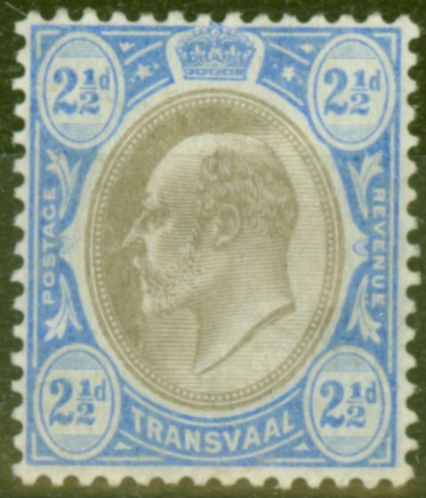 Collectible Postage Stamp from Transvaal 1905 2 1-2d Black & Blue SG263 Fine Mtd Mint