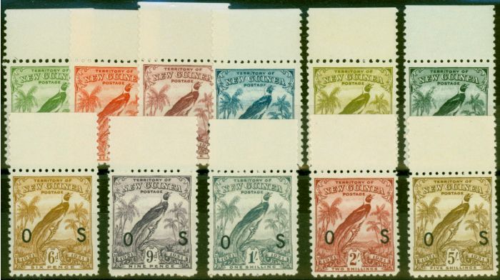 Valuable Postage Stamp New Guinea 1931 Set of 11 SG031-041 V.F MNH Top Margins