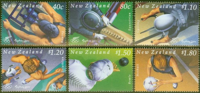 Rare Postage Stamp from New Zealand 2000 Sydney Olympics set of 6 SG2347-2352 V.F MNH