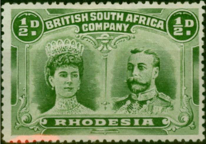 Rhodesia 1910 1/2d Bluish Green SG120 Fine MM  King Edward VII (1902-1910), King George V (1910-1936) Valuable Stamps