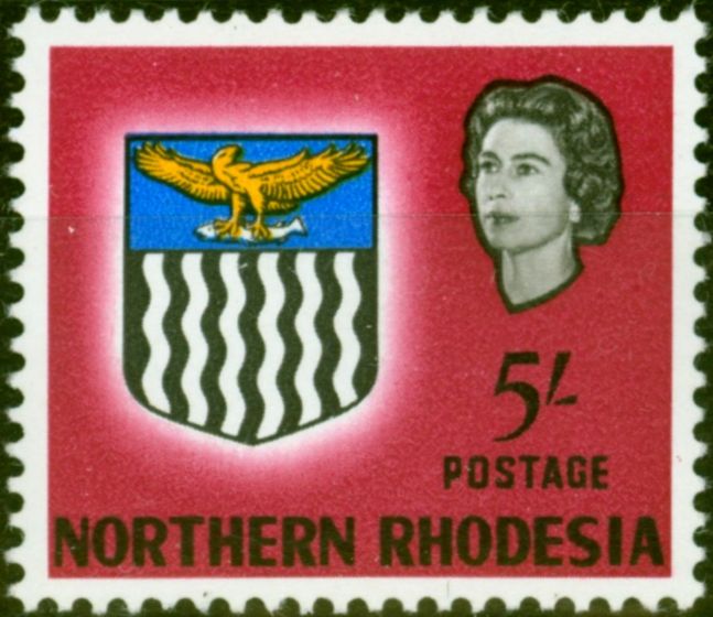 Valuable Postage Stamp from Northern Rhodesia 1963 5s Magenta SG86 Fine LMM