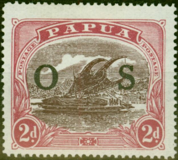 Rare Postage Stamp from Papua 1931 2d Brown-Purple & Claret SG058 Fine Mtd Mint