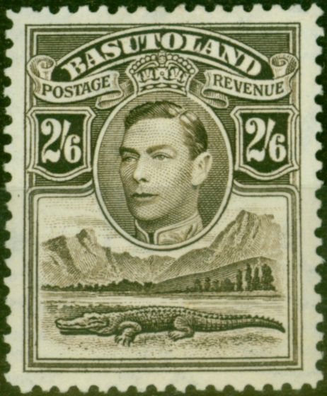 Old Postage Stamp from Bastutoland 1938 2s6d Sepia SG26 Fine Mtd Mint