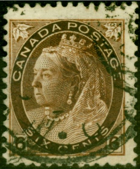Collectible Postage Stamp from Canada 1897 6c Brown SG159 Fine Used