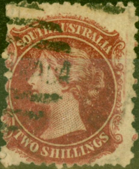 Old Postage Stamp from S.Australia 1872 2s Carmine SG110 Fine Used (2)