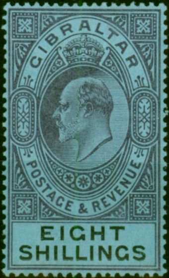 Gibraltar 1903 8s Dull Purple & Black-Blue SG54 Fine LMM  King Edward VII (1902-1910) Collectible Stamps
