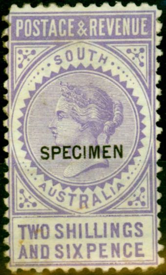 Collectible Postage Stamp from South Australia 1886 2s6d Mauve Specimen SG195s Fine Unused