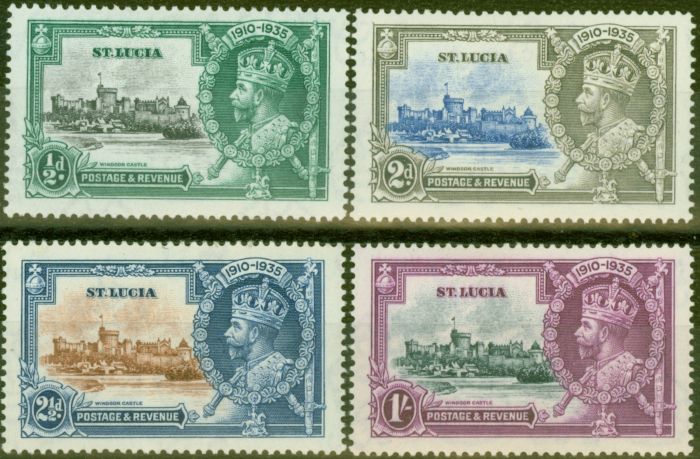 Valuable Postage Stamp from St Lucia 1935 JUbilee set of 4 SG109-112 V.F Very Lightly Mtd Mint