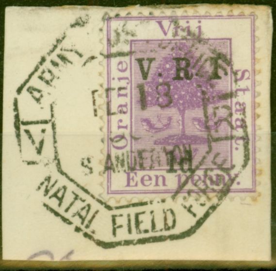 Collectible Postage Stamp from O.F.S 1900 1d on 1d Purple SG113 Fine Used Army Post Office Type Z2
