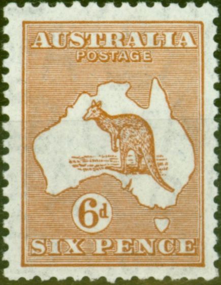 Collectible Postage Stamp from Australia 1929 6d Chestnut SG107 V.F & Fresh Lightly Mtd Mint
