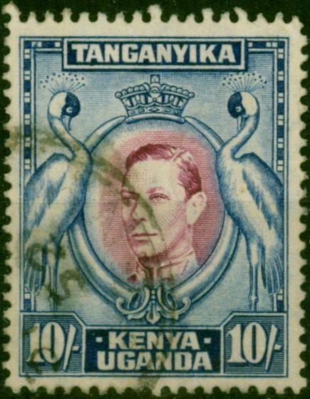 KUT 1944 10s Purple & Blue SG149b P.13.25 x 13.75 Fine Used . King George VI (1936-1952) Used Stamps