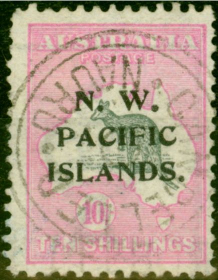 Valuable Postage Stamp from New Guinea 1915 10s Grey & Pink SG84 Fine Used