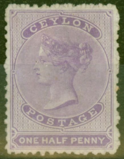 Collectible Postage Stamp from Ceylon 1864 1/2d Dull Mauve SG48 Fine Mtd Mint