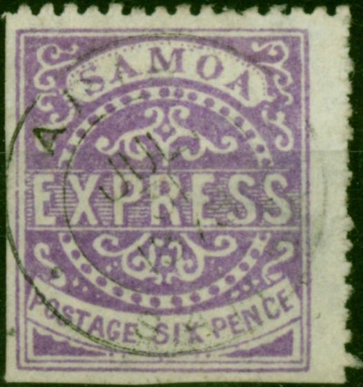 Samoa 1878 6d Bright Violet SG6 2nd State Position 2-1 Fine Used . Queen Victoria (1840-1901) Used Stamps