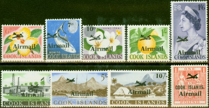 Rare Postage Stamp Cook Islands 1966 Airmail Set of 9 SG185-193 V.F VLMM