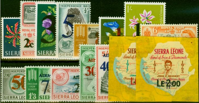 Valuable Postage Stamp Sierra Leone 1964-66 Set of 15 SG313-327 V.F MNH