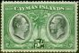 Collectible Postage Stamp Cayman Islands 1932 5s Black & Green SG94 V.F VLMM
