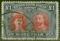 Collectible Postage Stamp from Rhodesia 1910 £1 Rose-Scarlet & Bluish-Black SG166 V.F.U