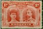 Rhodesia 1910 1d Bright Carmine SG123 Fine LMM (2) King George V (1910-1936) Valuable Stamps