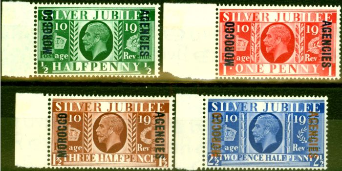 Old Postage Stamp from Morocco Agencies 1935 Jubilee Set of 4 SG62-65 Fine Lightly MM