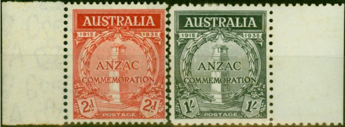 Rare Postage Stamp Australia 1935 Gallipoli Set of 2 SG154-155 Fine LMM