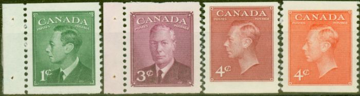 Collectible Postage Stamp from Canada 1950-51 set of 4 SG422b-423c V.F MNH