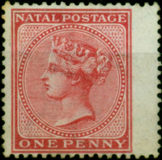Rare Postage Stamp Natal 1874 1d Dull Rose SG66 Fine LMM