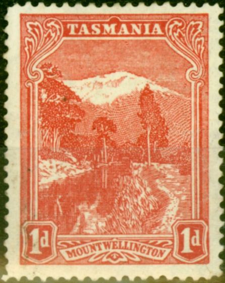 Old Postage Stamp from Tasmania 1905 1d Rose-Red SG250 Fine Mtd Mint