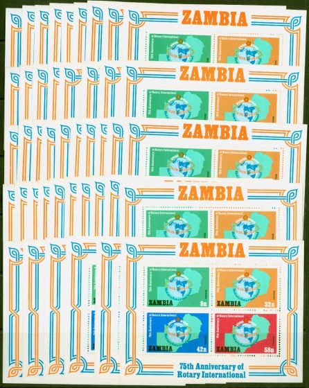 Valuable Postage Stamp from Zambia 1980 Rotary Mini Sheet SGMS310 V.F MNH x 47