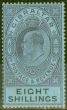 Rare Postage Stamp from Gibraltar 1903 8s Dull Purple & Black-Blue SG54 Fine & Fresh Lightly Mtd Mint (10)