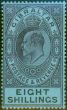 Valuable Postage Stamp Gibraltar 1903 8s Dull Purple & Black-Blue SG54 Fine & Fresh MM