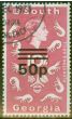 Valuable Postage Stamp from South Georgia 1970 50p on 10s Magenta Heijtz # 108b V.F.U