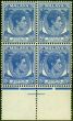 Valuable Postage Stamp from Straits Settlements 1941 15c Ultramarine SG298 Fine MNH Block of 4
