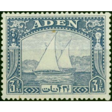 Aden 1937 3 1/2a Grey-Blue SG7 Fine LMM 