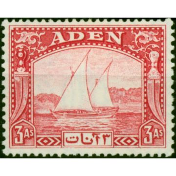 Aden 1937 3a Carmine SG6 Fine MM 